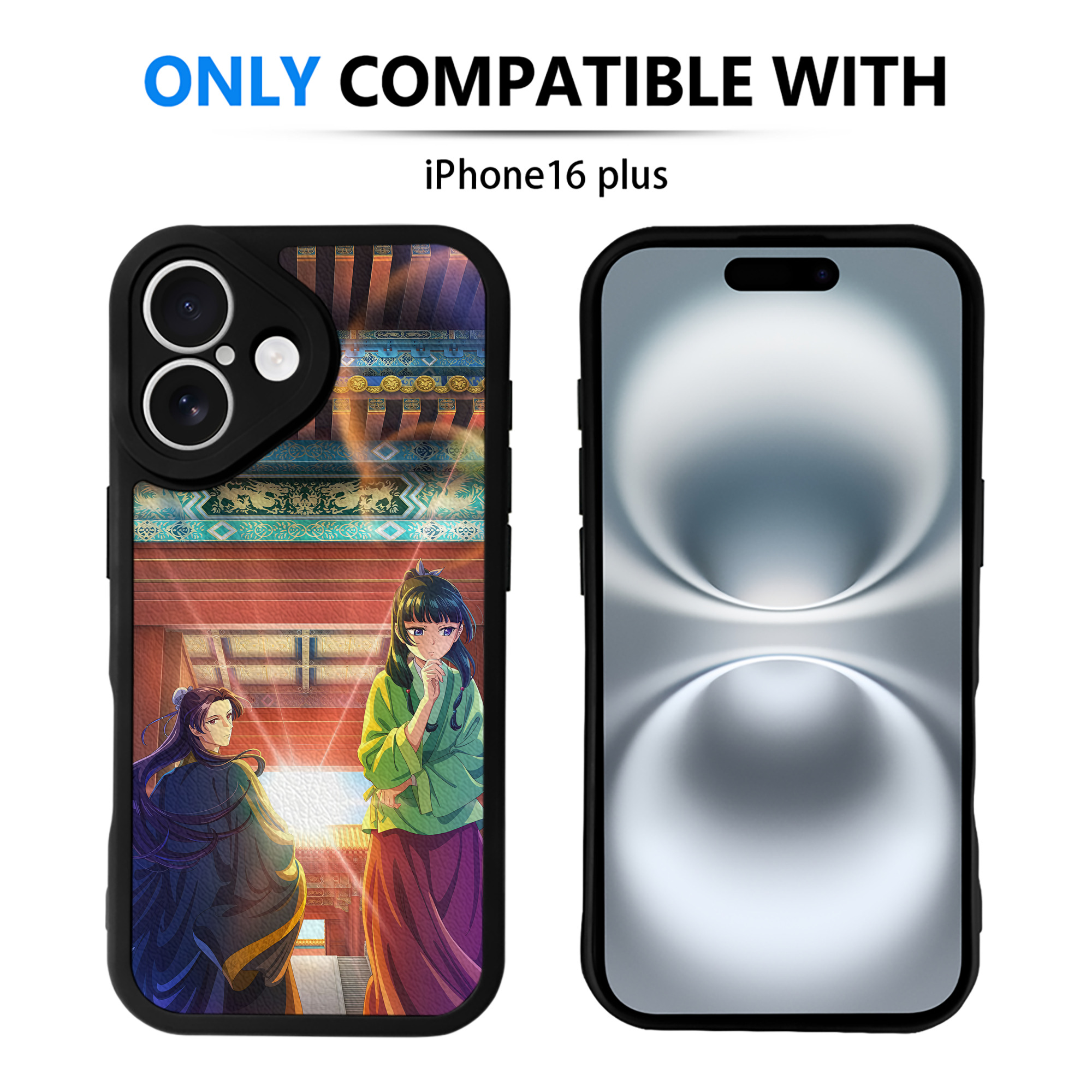 （画像用） 薬屋のひとりごと The Apothecary Diaries 【iPhone 16シリーズ対応】シリコンスマホケース（レザー調） 材質：シリコン